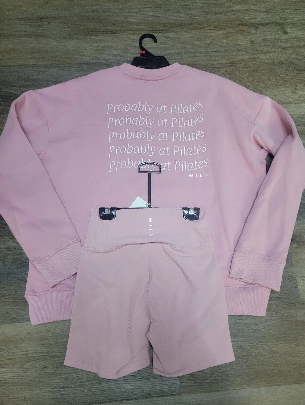 WILO Pink Sweatshirt with Matching Pink Shorts